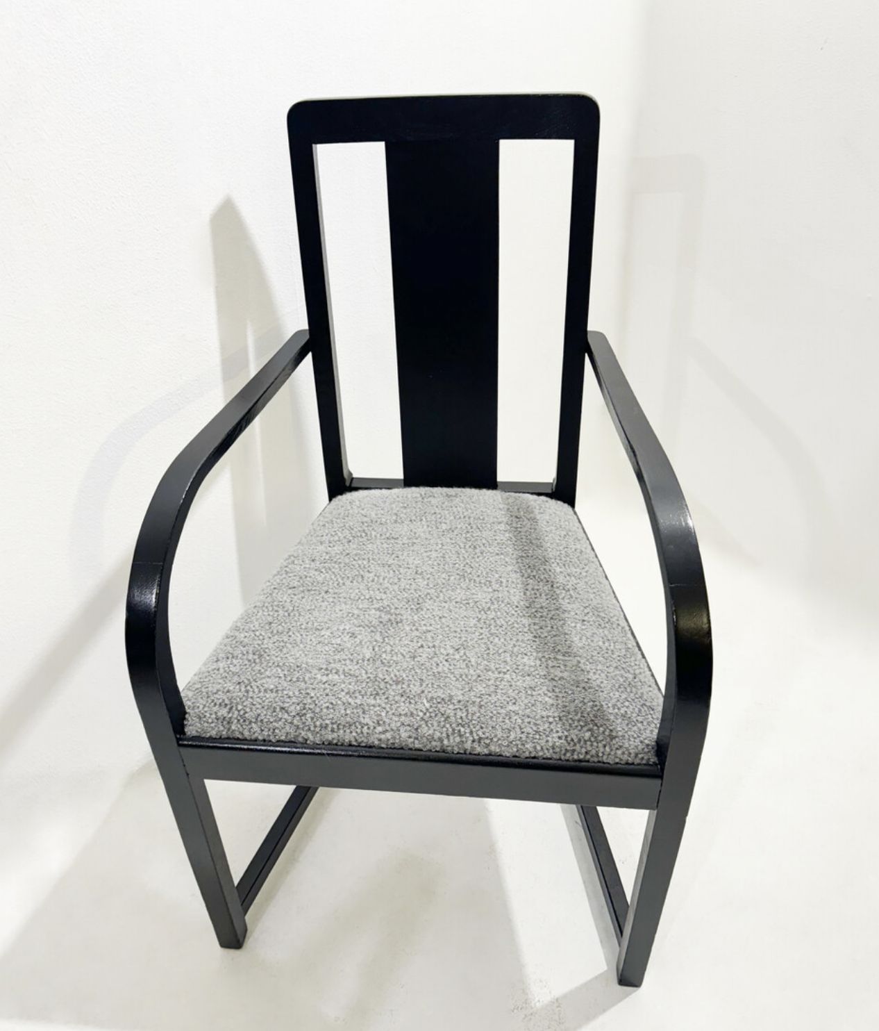 Pair Of Wood And Fabric Armchairs, Circa 1920 photo vinterior