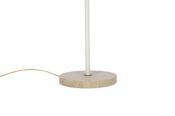 Floor Lamp In Opaline, Lacquered Metal And Golden Brass. 1950s. photo vinterior