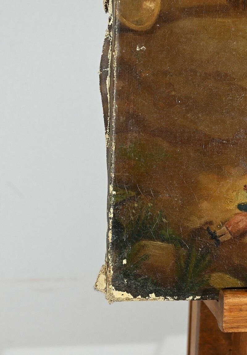 photo furniture Oil On Canvas “Children’s Games”, 19th Century French School