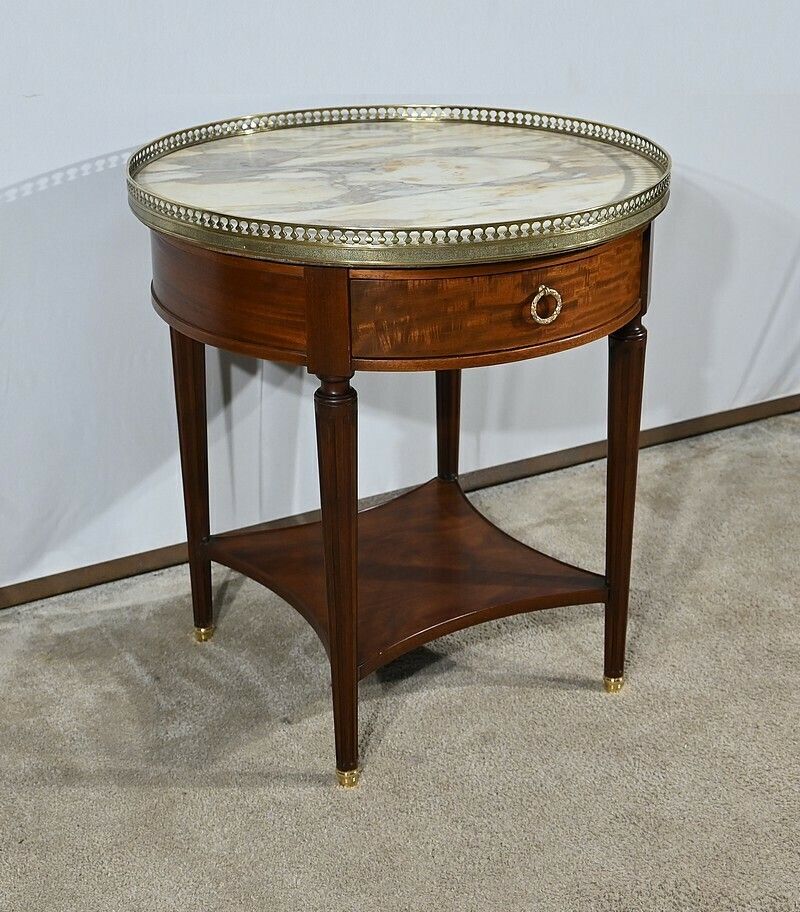 Mahogany Bouillotte Table, Louis XVI Style – Late 19th Century photo furniture