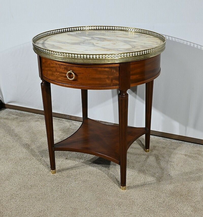Mahogany Bouillotte Table, Louis XVI Style – Late 19th Century photo Furniture