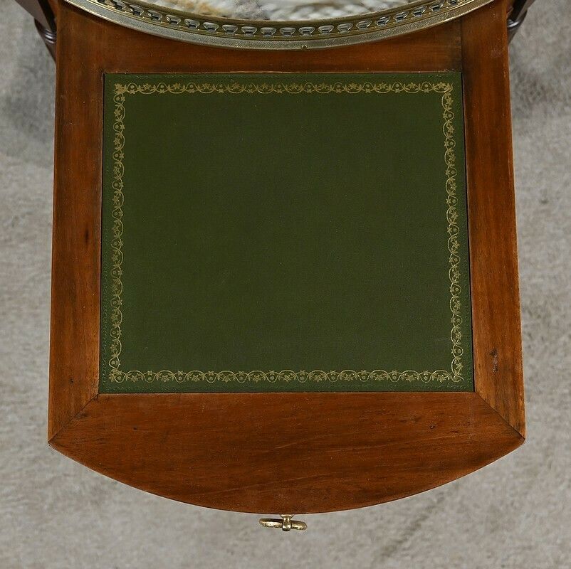 photo vintage Mahogany Bouillotte Table, Louis XVI Style – Late 19th Century