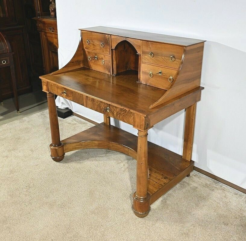 Rare Property Desk, In Walnut, Empire Period – Early 19th Century photo Furniture