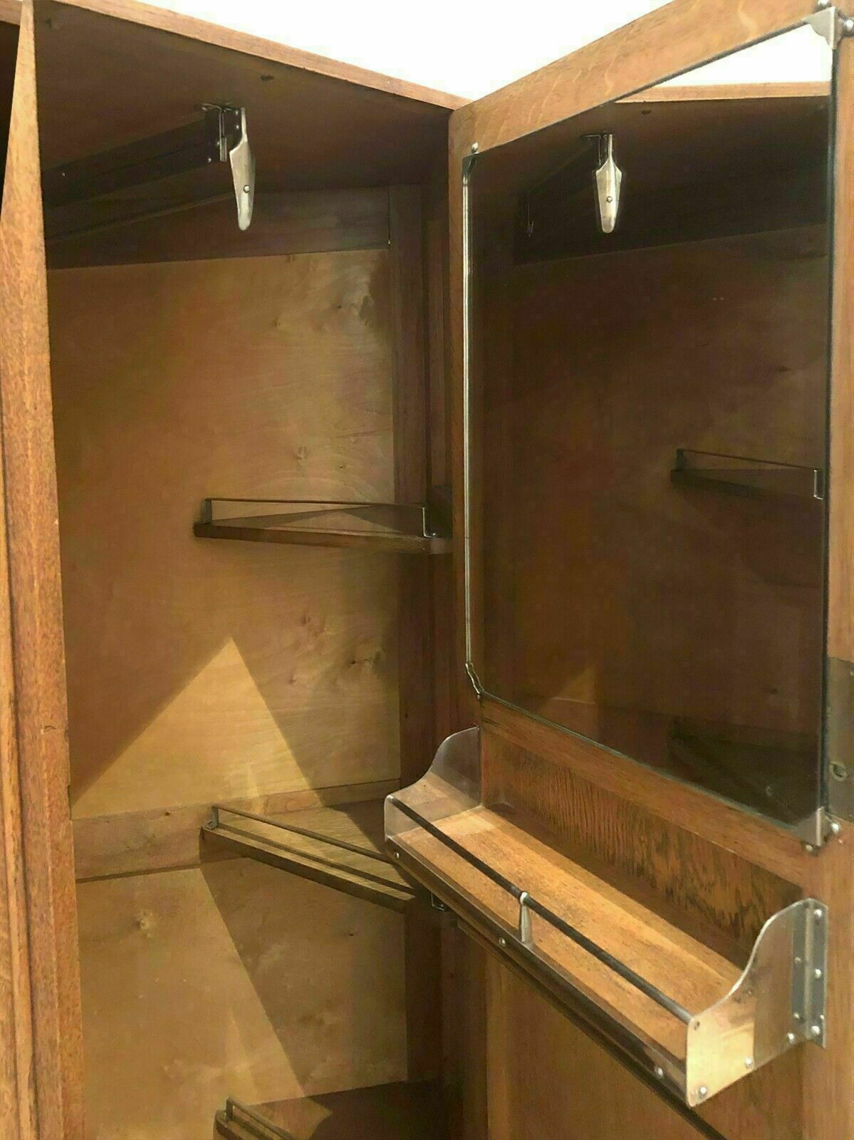 Oak Corner Wardrobe By Heals Of London, 1930s photo for sale