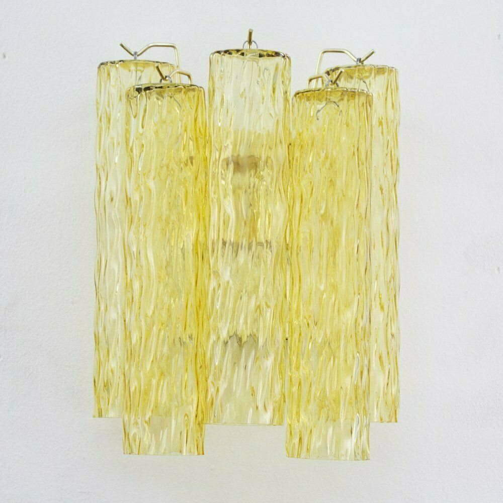 Wall Lamp In Yellow Decorated Murano Glass, Italy, 1990s photo furniture