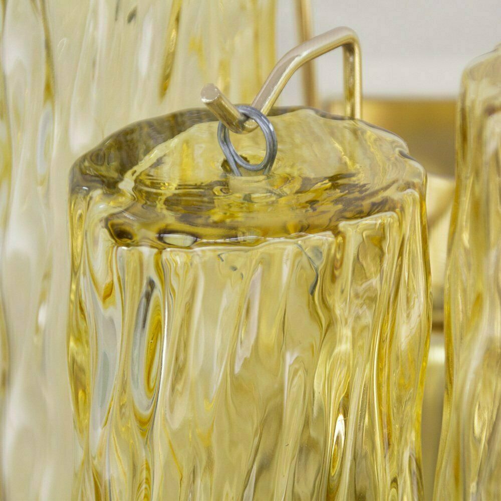 Wall Lamp In Yellow Decorated Murano Glass, Italy, 1990s photo buy