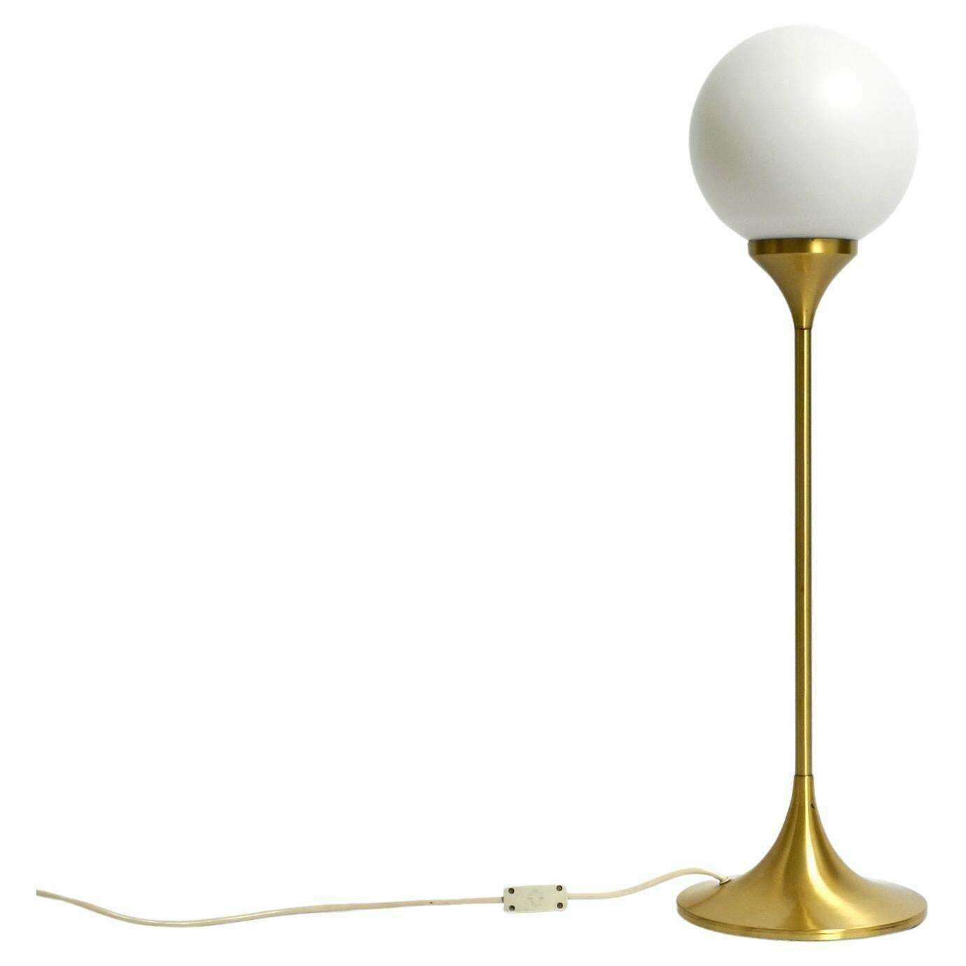 Beautiful Large 1960s Table Or Floor Lamp With A Large Glass Ball From Sölken