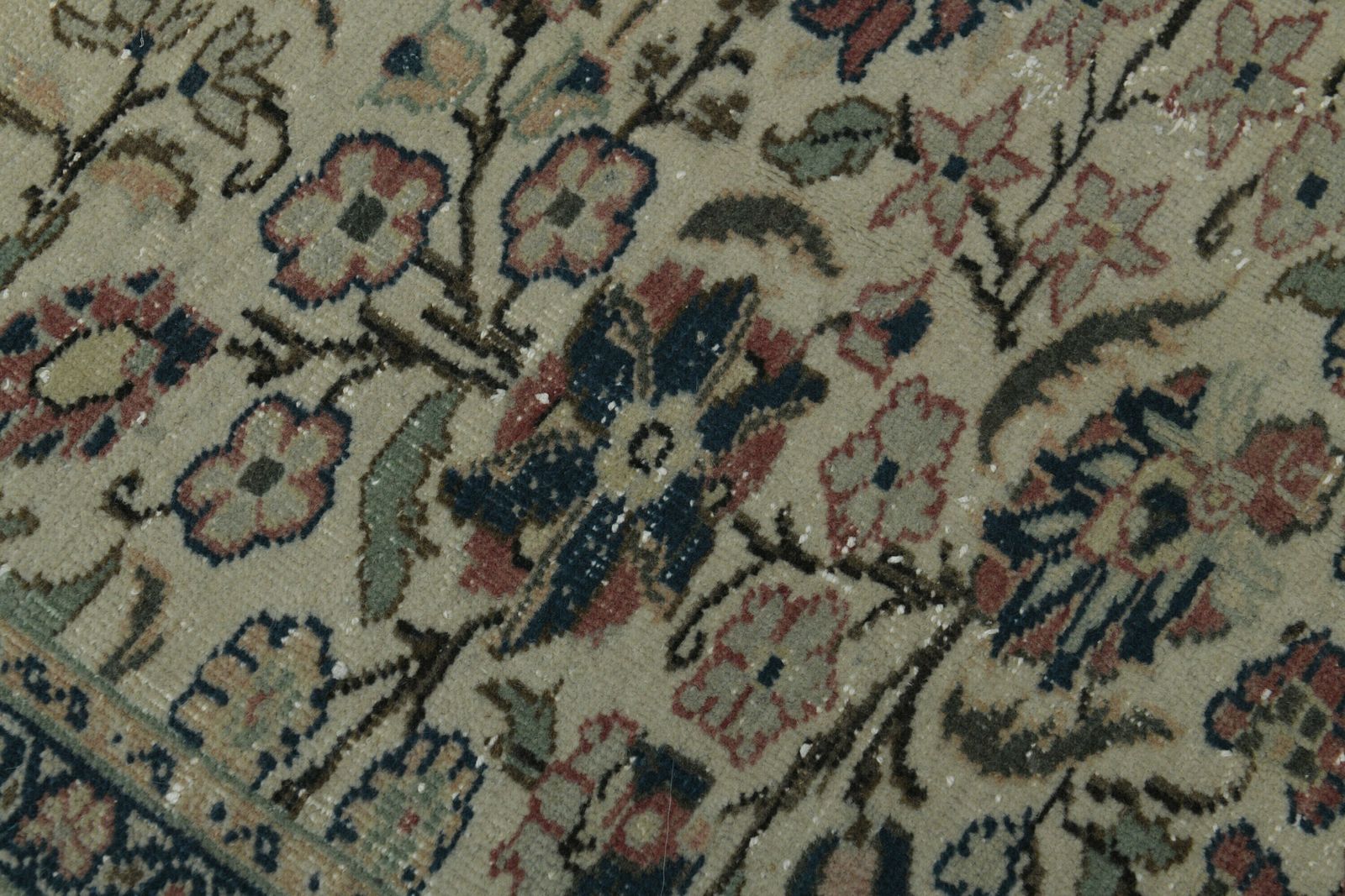 8x12 Unique Floral Vintage Area Rug, Anatolian Rug, Oversized Beige Blue Floral Rug, Wool On Cotton Large Rug, Living Room Rug, 8.3x12.1 Ft photo vintage