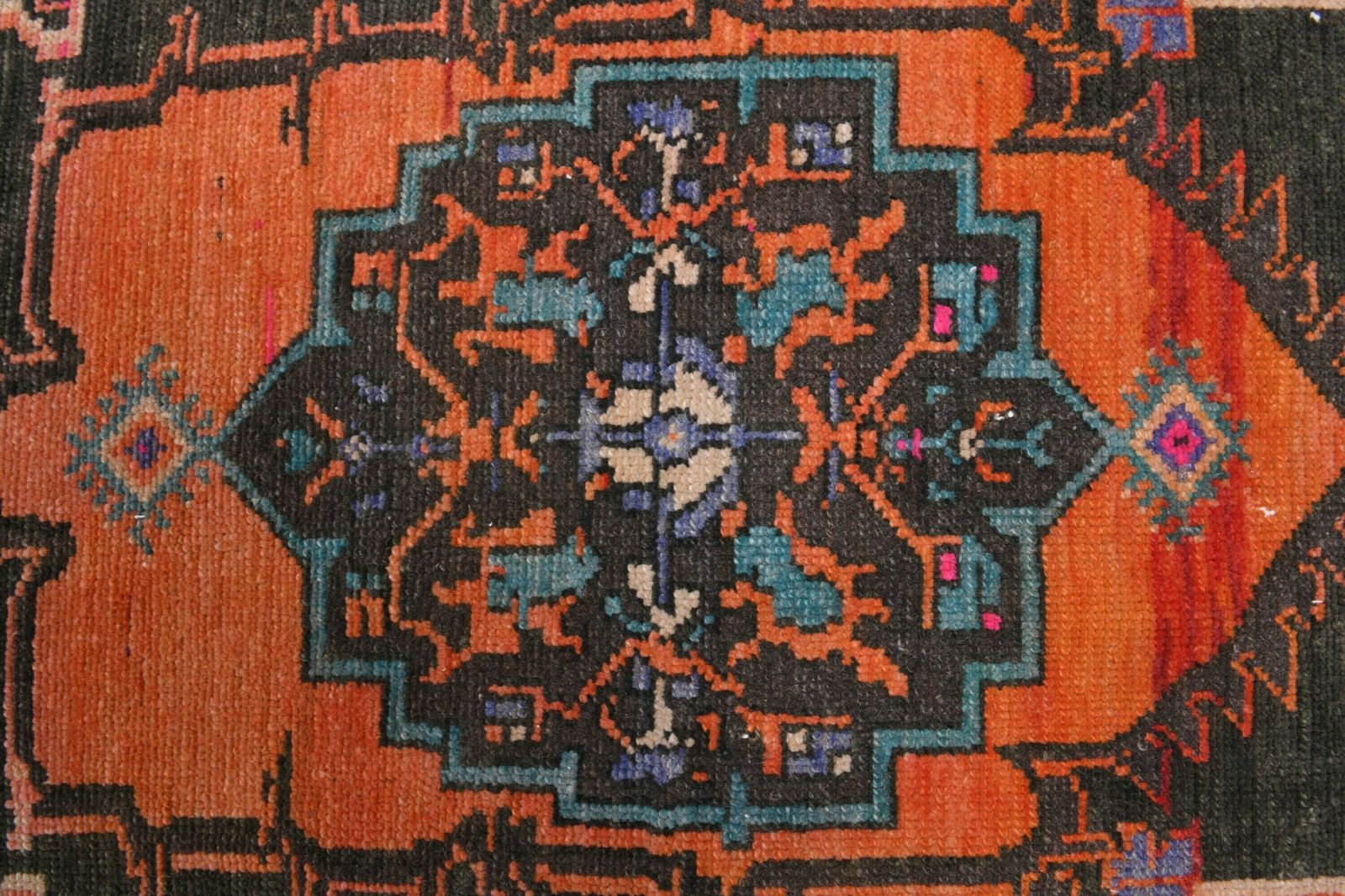4'6x12'7 Ft, Long Runner Rug, Turkish Rug, Vintage Rug, Wool Rug, Boho Chic, Home Decor, Kitchen Rug, Rare Design, Boho Chic, Runner 3x15 photo vinterior