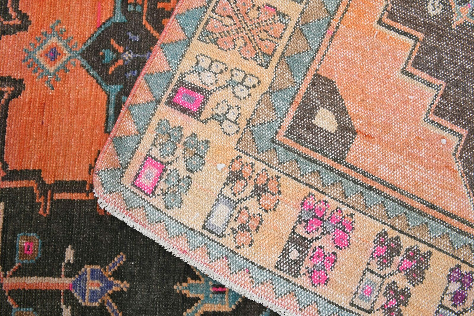 4'6x12'7 Ft, Long Runner Rug, Turkish Rug, Vintage Rug, Wool Rug, Boho Chic, Home Decor, Kitchen Rug, Rare Design, Boho Chic, Runner 3x15 photo buy
