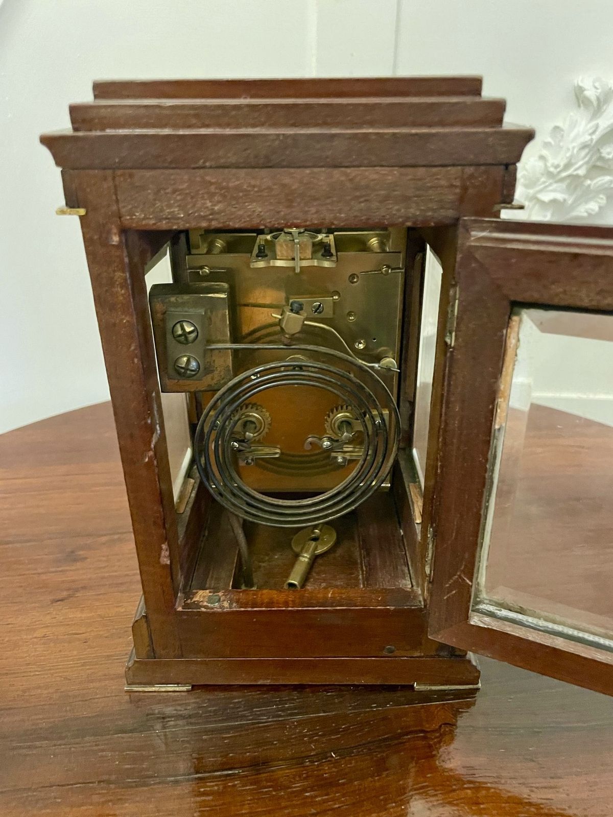 Unusual Antique 19th Century Quality Mahogany Brass Inlaid Clock By Dent Of London photo 3495.0