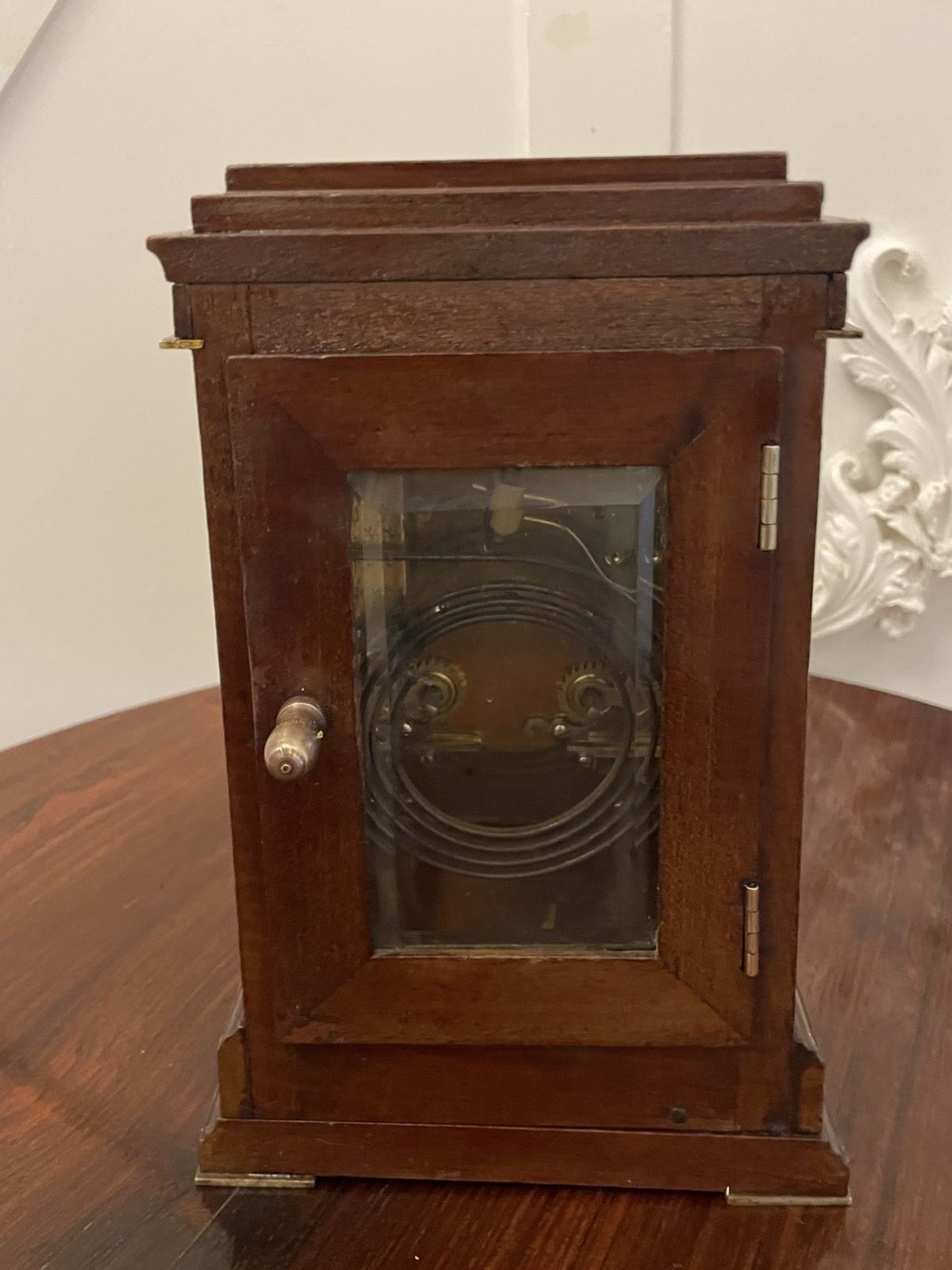 Unusual Antique 19th Century Quality Mahogany Brass Inlaid Clock By Dent Of London photo vinterior