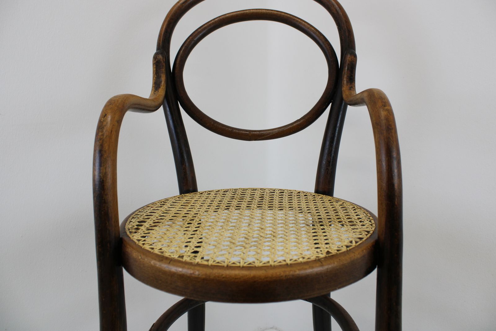 photo furniture Antique Thonet Kids Chair/Model 1230 From 1890/Bentwood And Wicker Caned/Highchair/Gift For Kids/Restored/Designer Chair