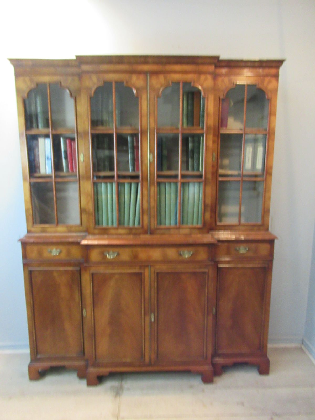 950.0 Georgian Style Walnut  Bookcase photo