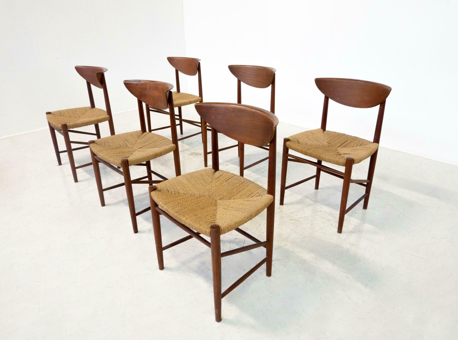 Mid Century Set Of 6 Chairs Model 316 By Peter Hvidt & Orla Mølgaard Nielsen photo Furniture