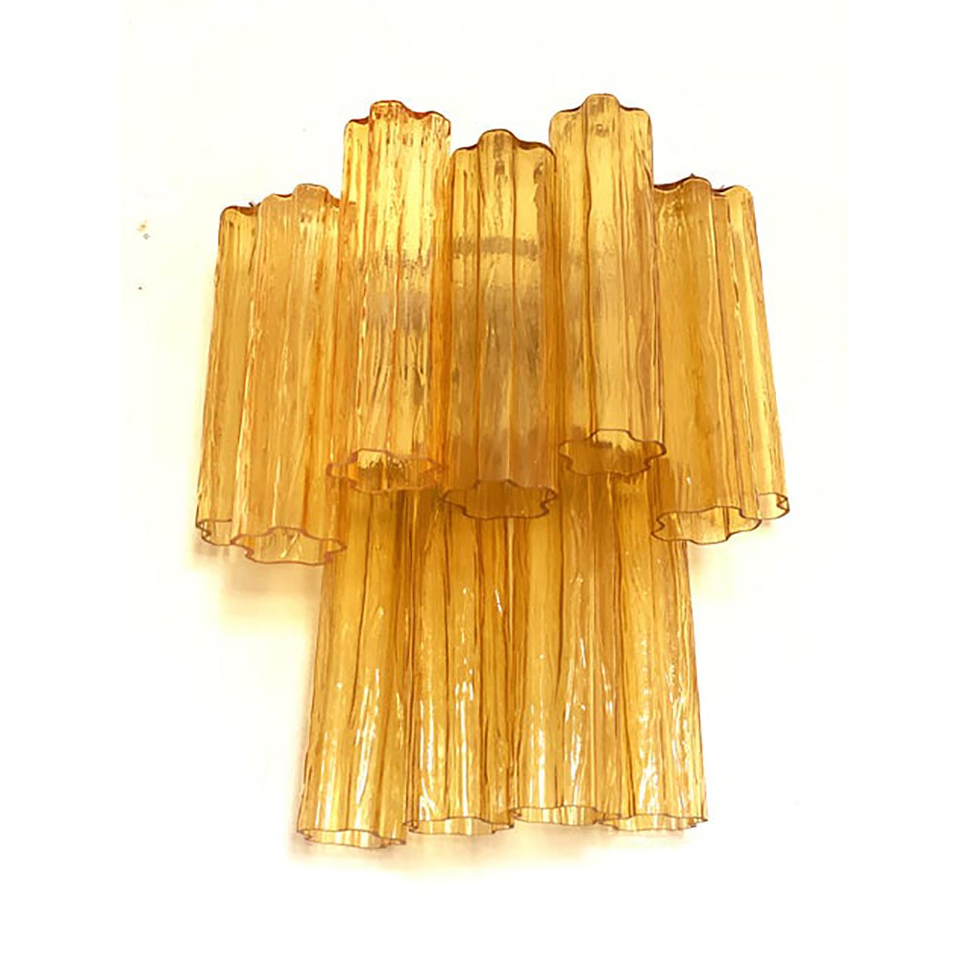 Contemporary Amber “Tronchi” Wall Sconce In Venini Style