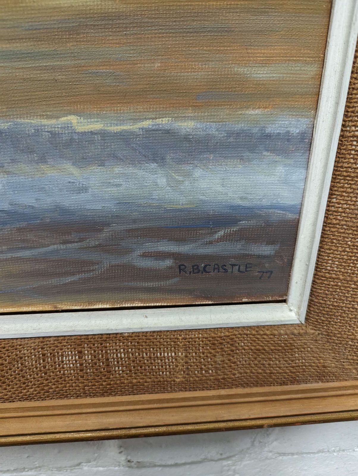R B Castle Rising Sun Oil Painting photo for sale