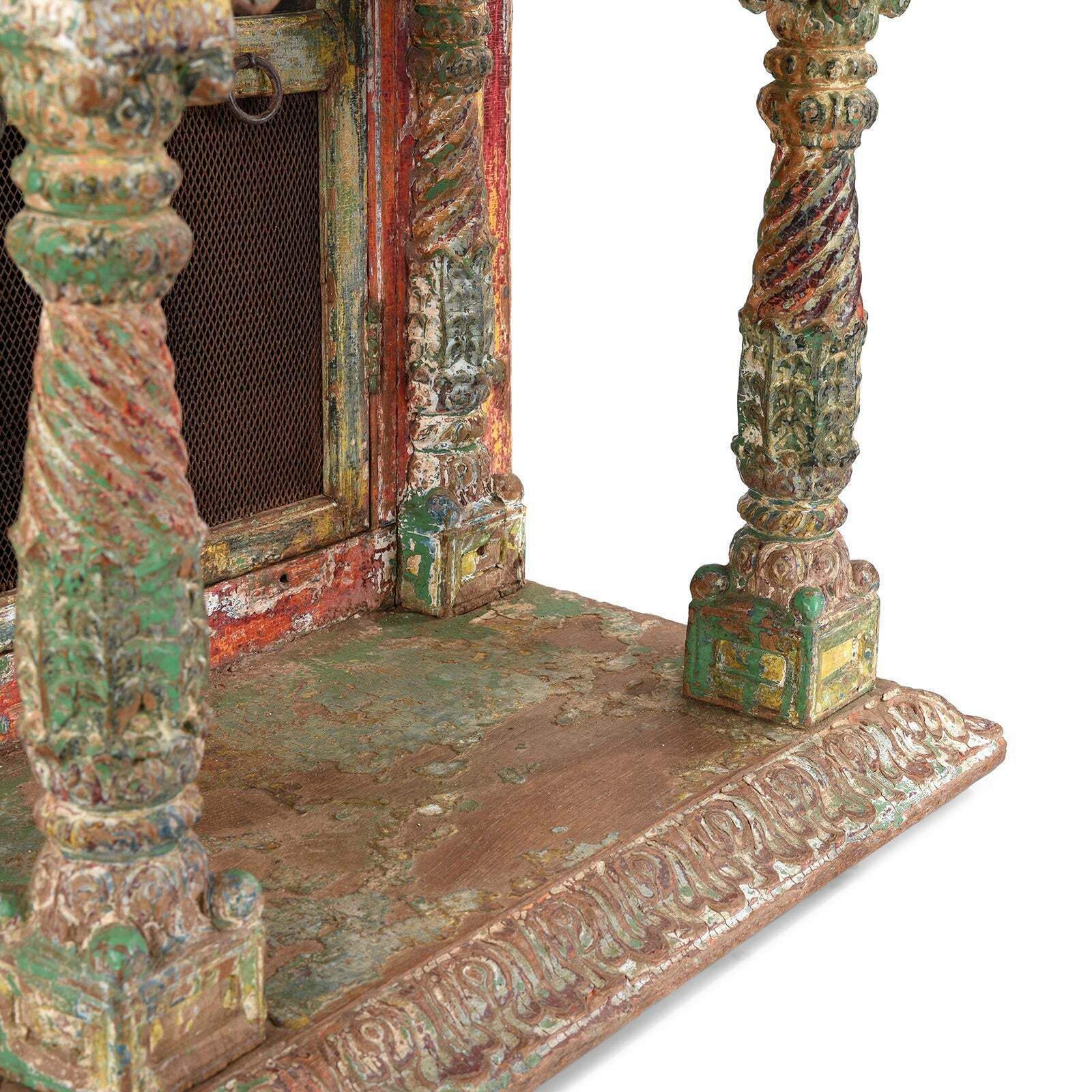 photo for sale Antique Painted Indian House Shrine From Gujarat, 18th Century