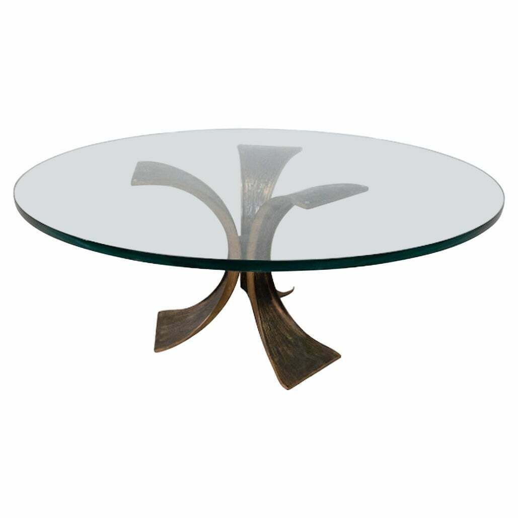 Mid Century Modern Glass And Bronze Coffee Table, Italy, 1960s £1,235.54