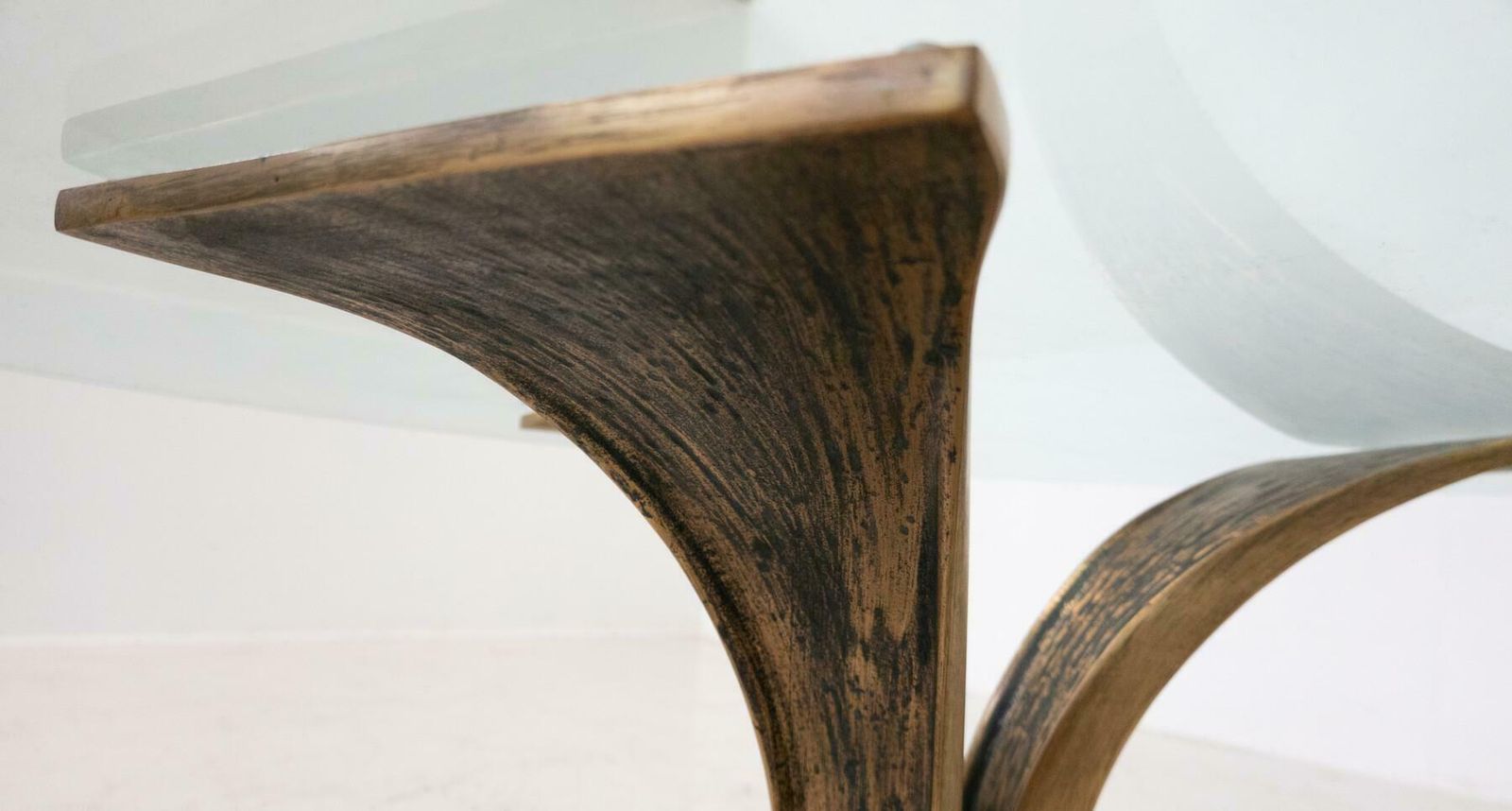 Mid Century Modern Glass And Bronze Coffee Table, Italy, 1960s £1,235.54 photo furniture