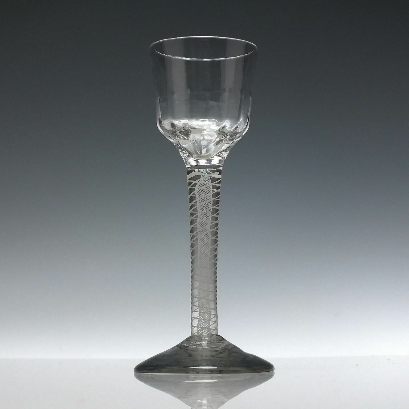 Georgian Antique Opaque Twist Wine Glass C1760 photo furniture