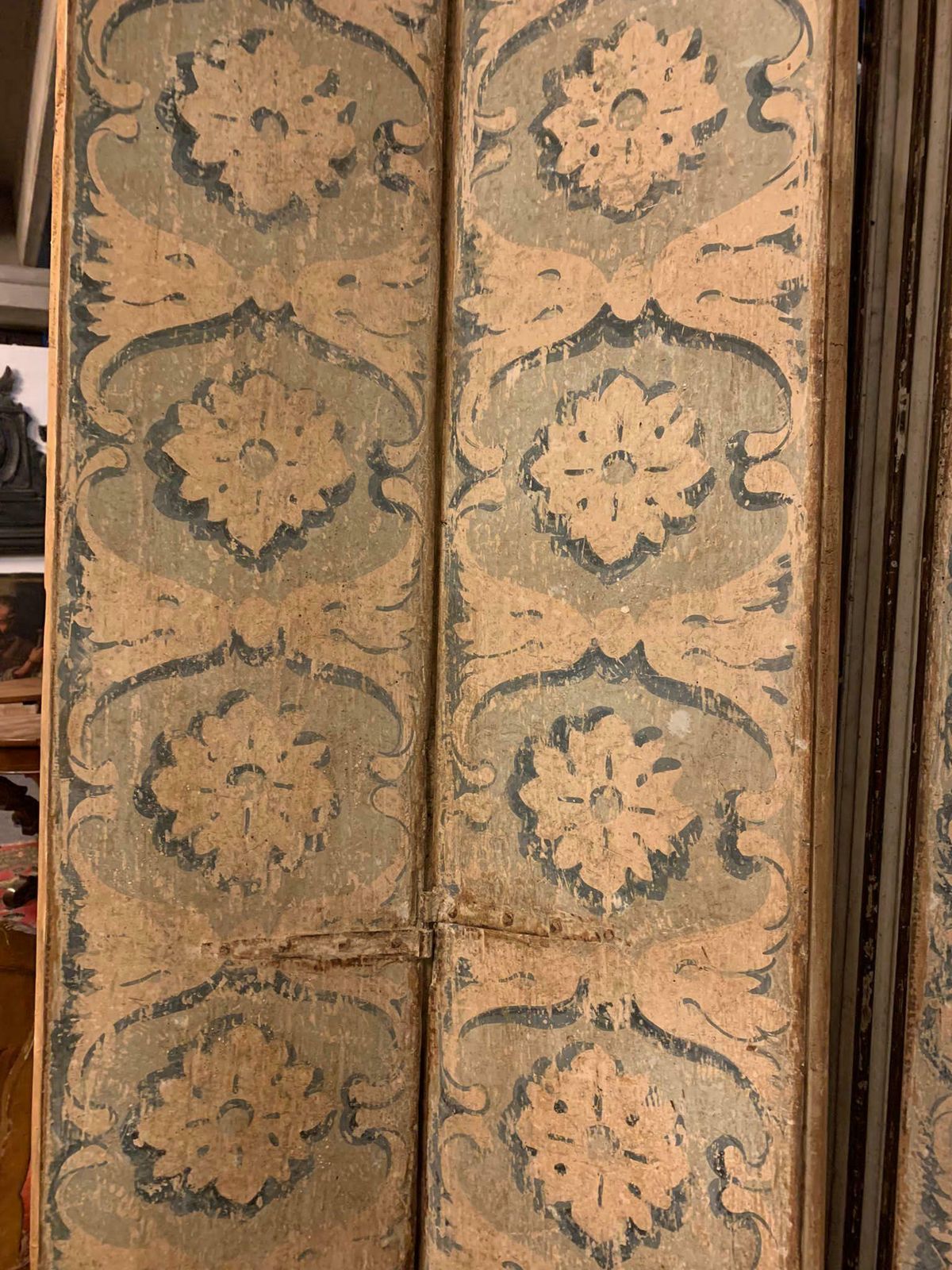 4 Leaf Door In Richly Painted Wood, From Venice, Italy photo furniture