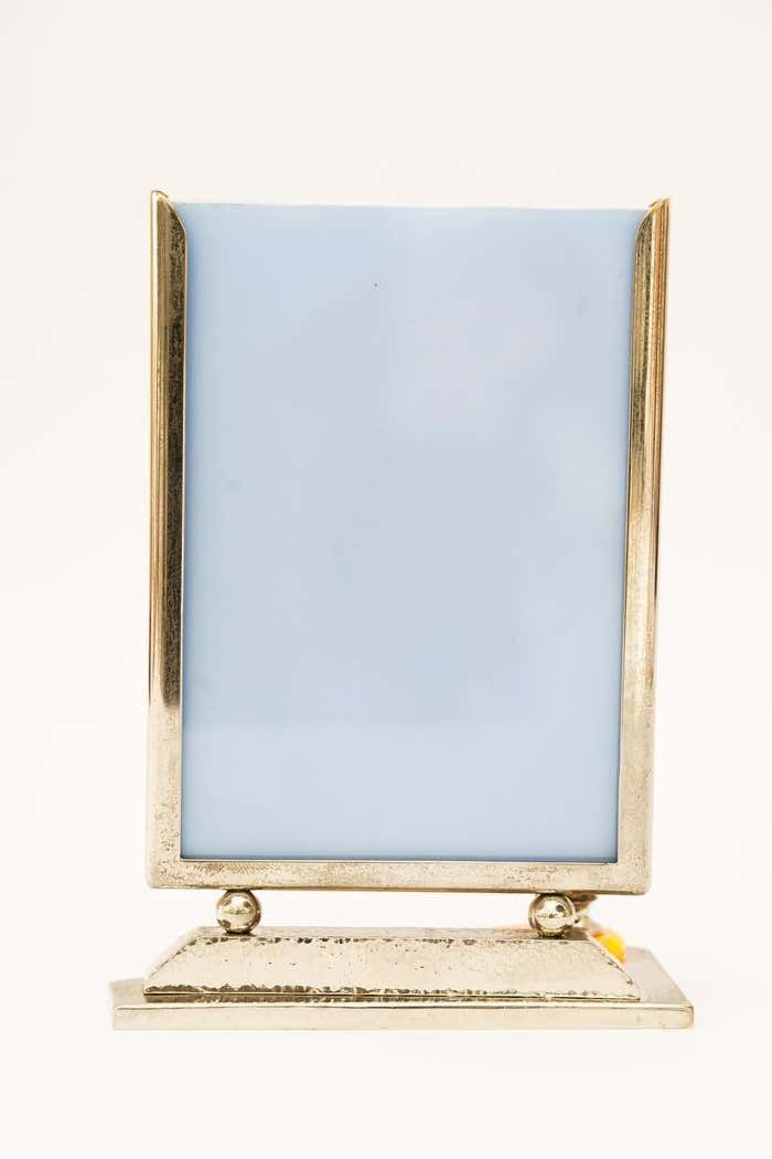 Art Deco Nickel  Plated With Bakelite Picture Frame Around 1920s photo buy