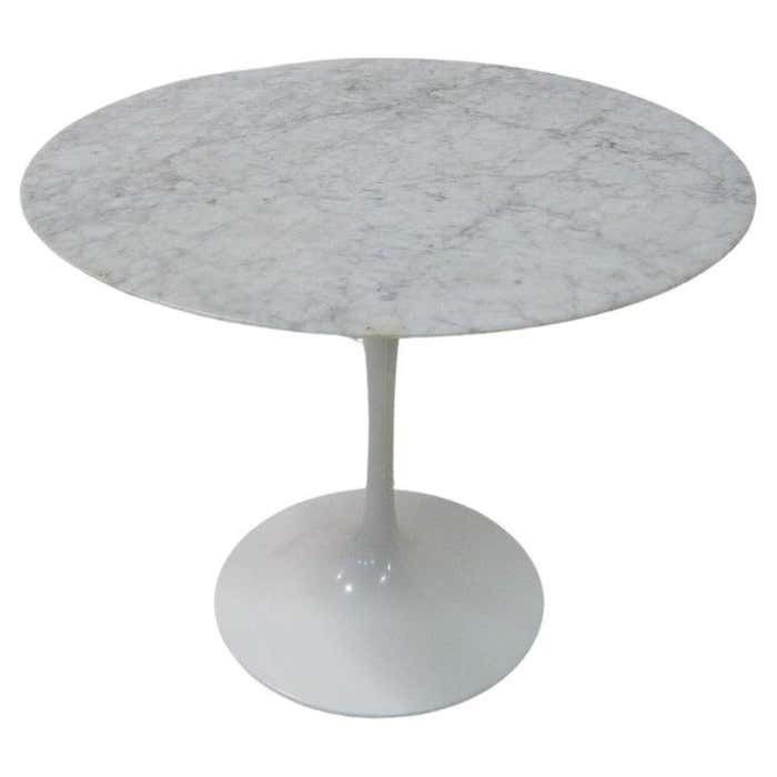 Mid Century Small Round Dining Table By Eero Saarinen For Knoll International photo vinterior