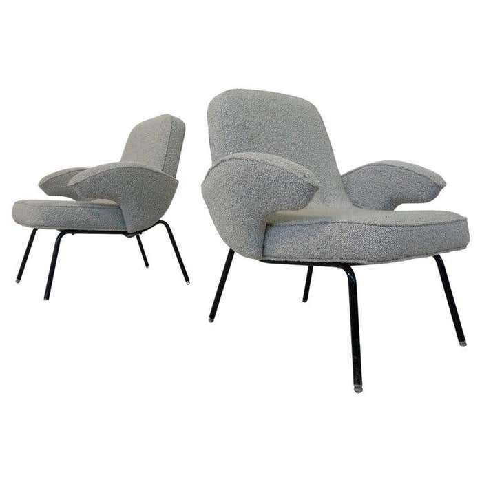 Mid Century Pair Of Armchairs 1950s  New Upholstery photo furniture