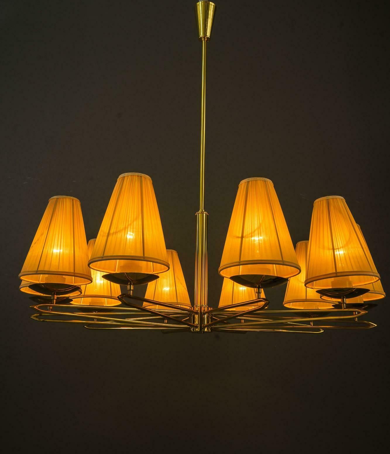Big Rupert Nikoll Chandelier 10 Arms Vienna Around 1960s photo vintage