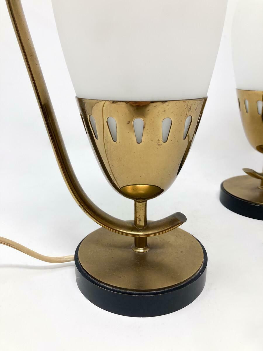 Mid Century Modern Pair Of Table Lamps Model 12915 By Angelo Lelii photo Lighting