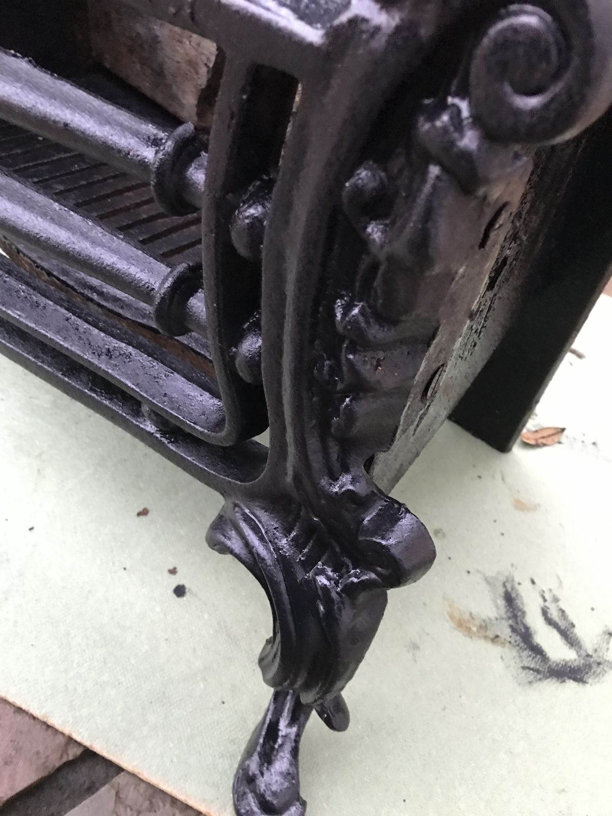 Antique Cast Iron Fire photo Home Fixtures