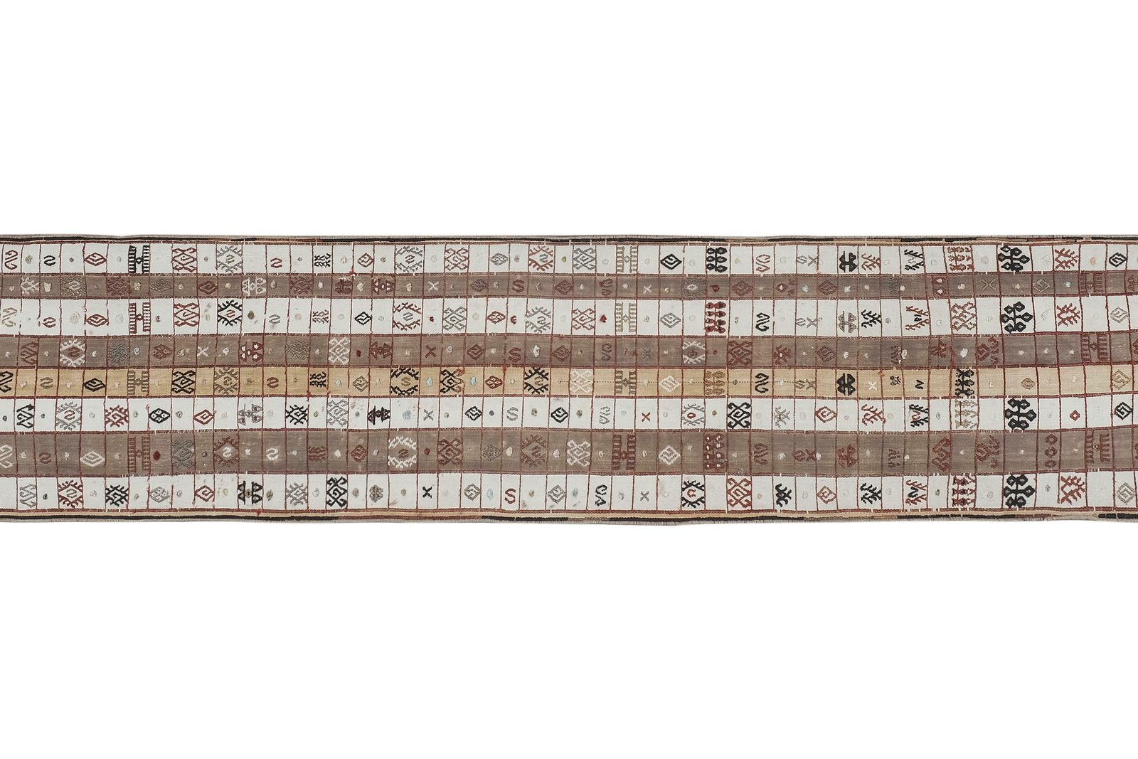 Turkish Jajim Striped Kilim Runner 60 X 343 Cm photo vintage