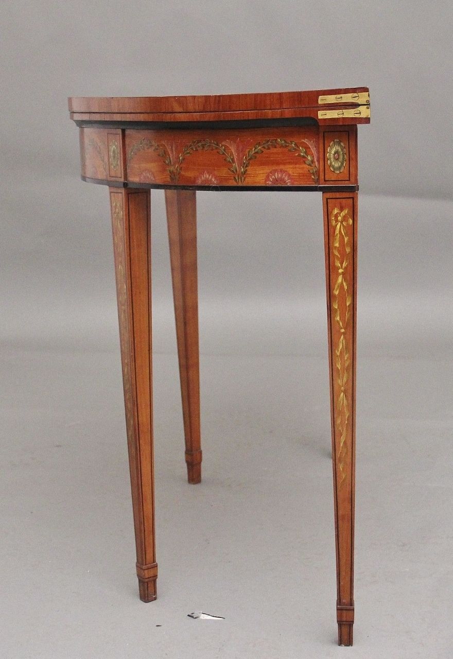 Early 19th Century Painted Satinwood Card Table photo buy