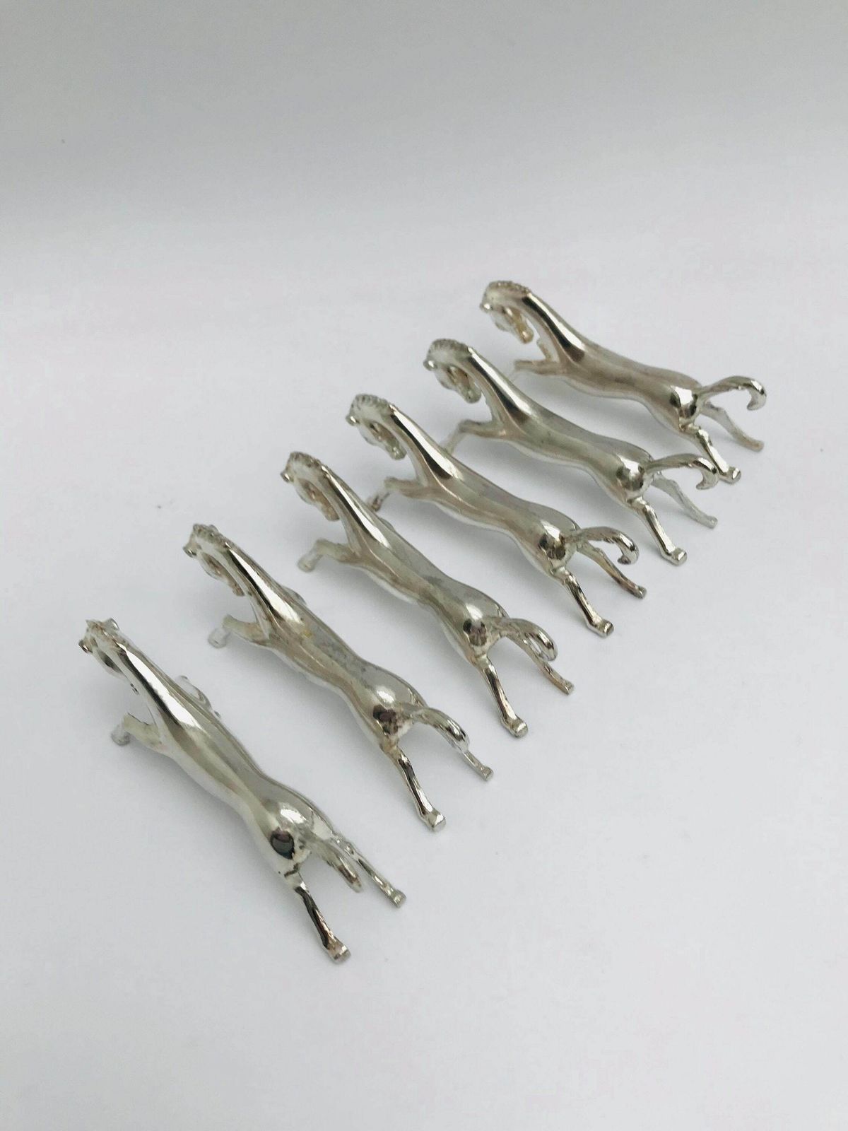 Knife Reste Knife Holders Horses Silver Plated Metal Set Of 6 Dinner Table Equestrian Decor Horse Lovers Elegant Table photo furniture