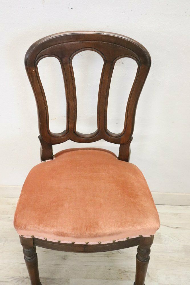 19th Century Chair In Beech Wood With Velvet Seat photo 1104.0