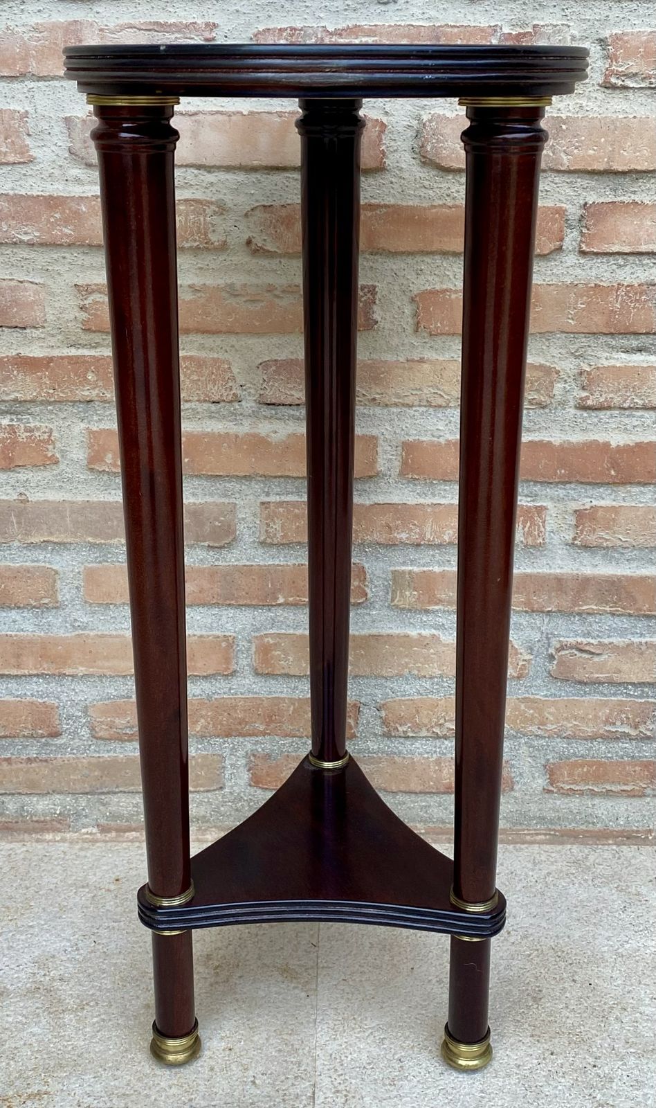 French Style Round Wood Pedestal Table Plant Stand photo 856.79