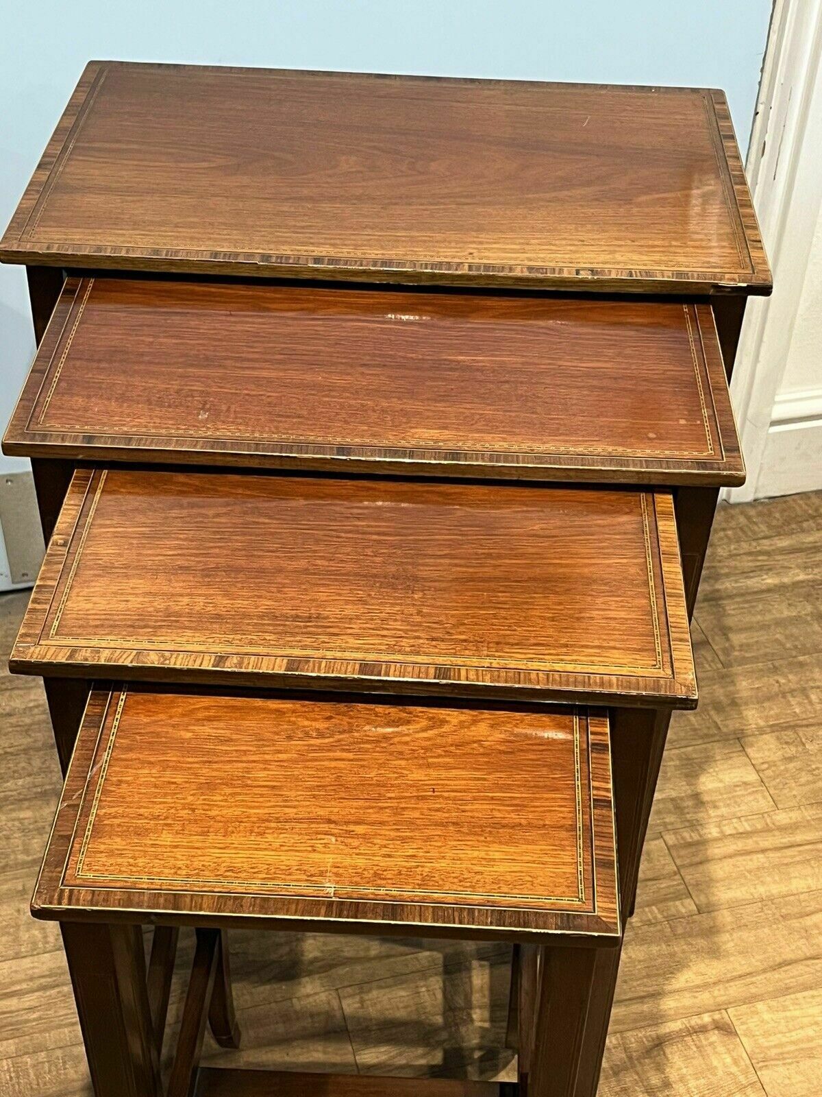 photo buy Victorian Mahogany Quartetto Nest Of Tables, Perfect Coffee / Lamp Tables