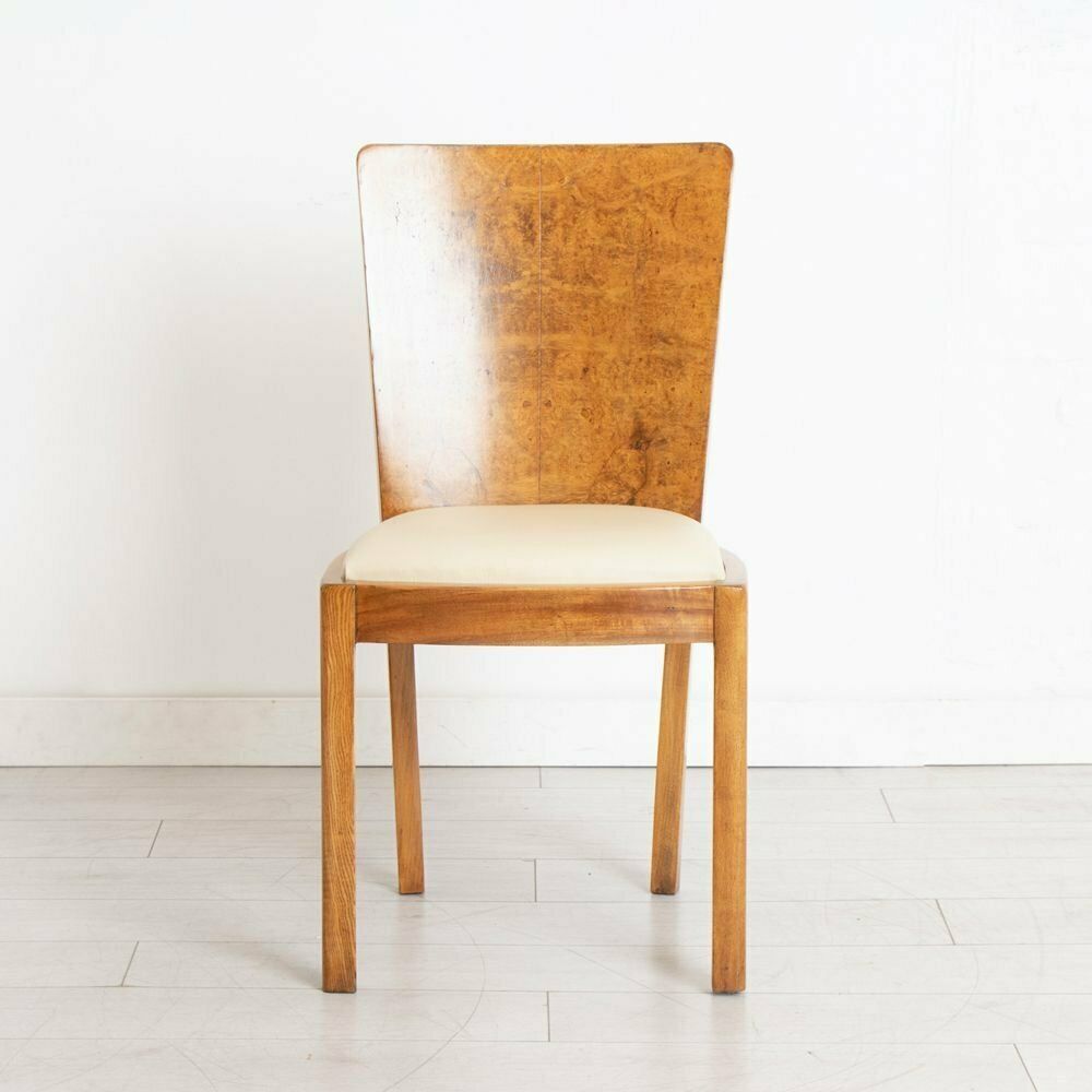 photo for sale Art Deco Burr Walnut Dining Table & Six Chairs, British C.1930