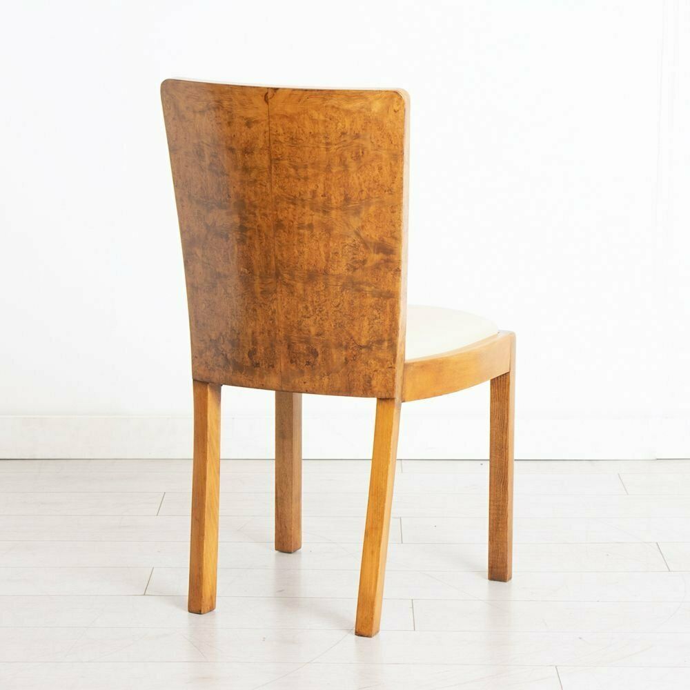 photo vinterior Art Deco Burr Walnut Dining Table & Six Chairs, British C.1930