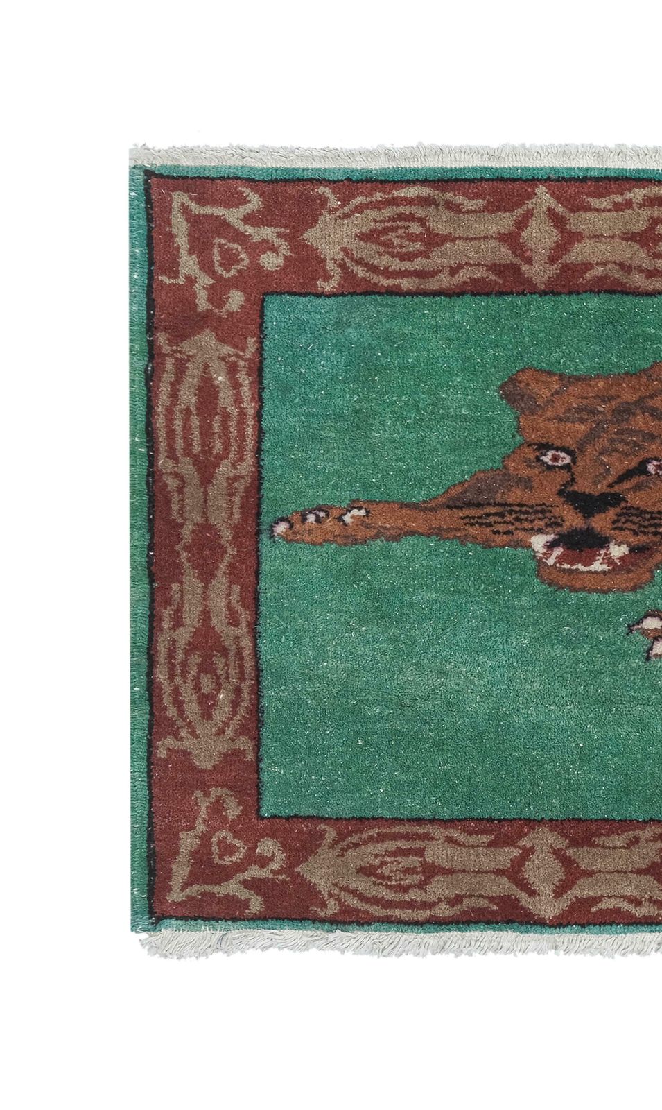 Vintage Handmade Lion Figure Turkish Rug 80 X 150 Cm photo Textiles