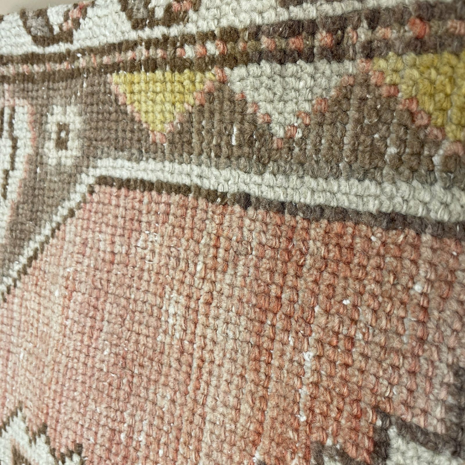 Antique Kilim Cushion Turkish Feather Filled Handwoven Patterned Earthy Red photo 55.0