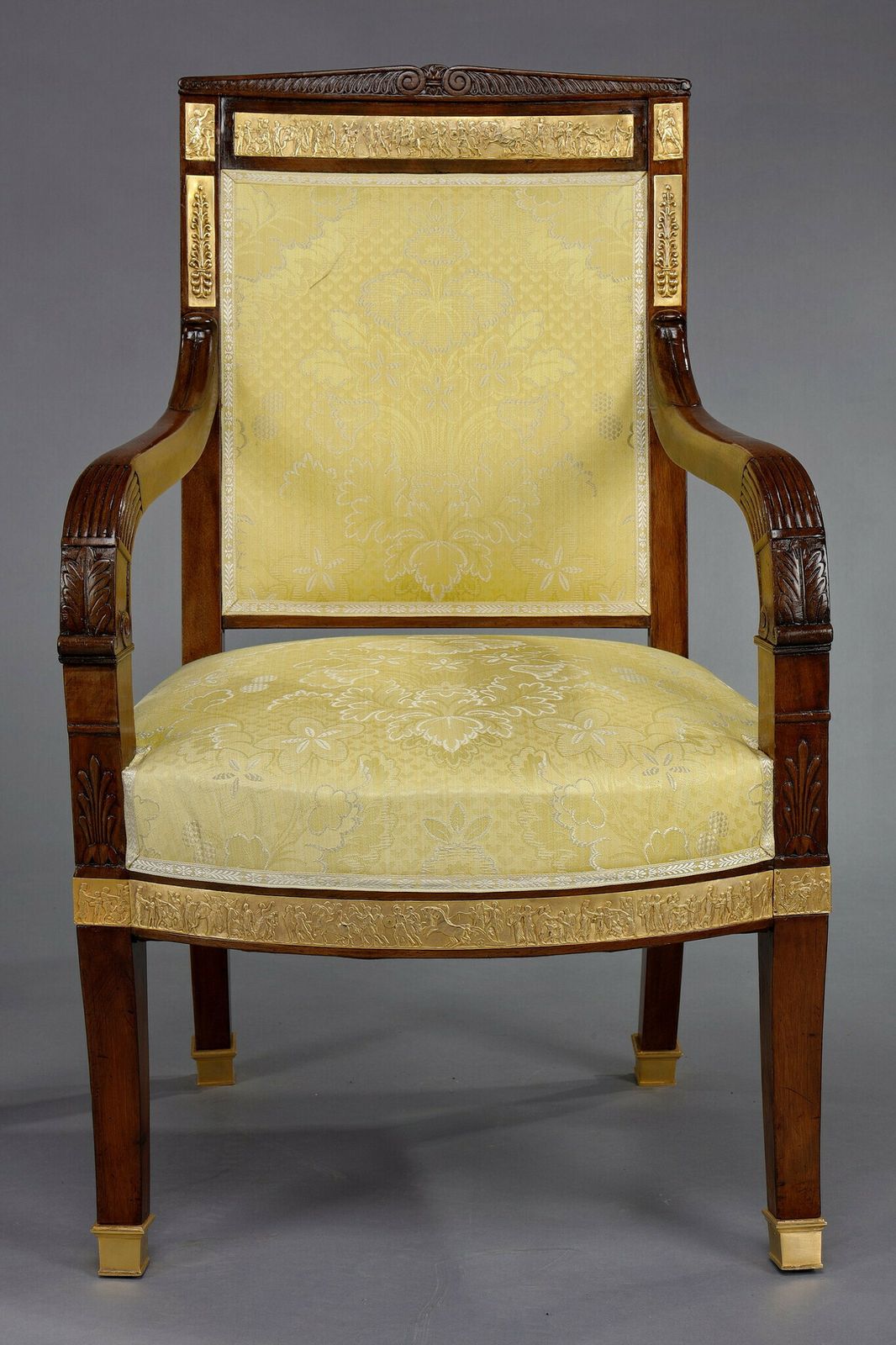 Furniture Mahogany Living Room Set With Four Armchairs, Two Bergères And A Sofa photo