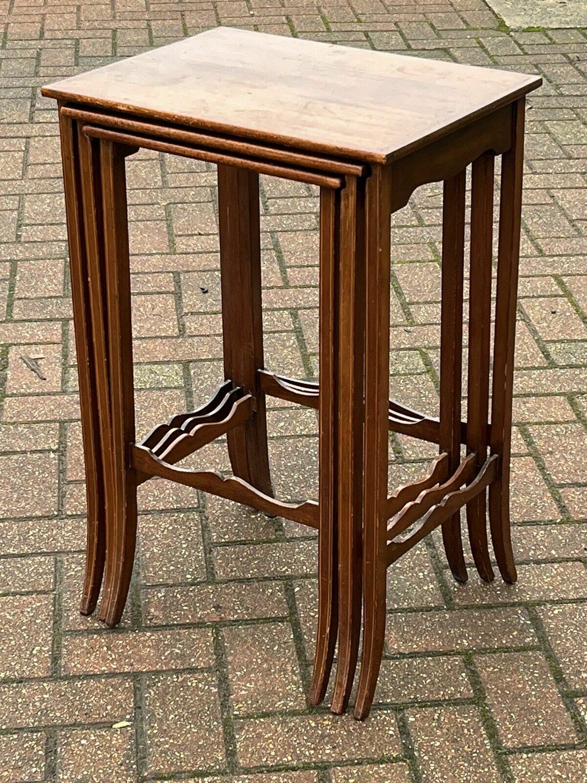 Edwardian Inlaid Mahogany Nest Of 3 Tables photo buy