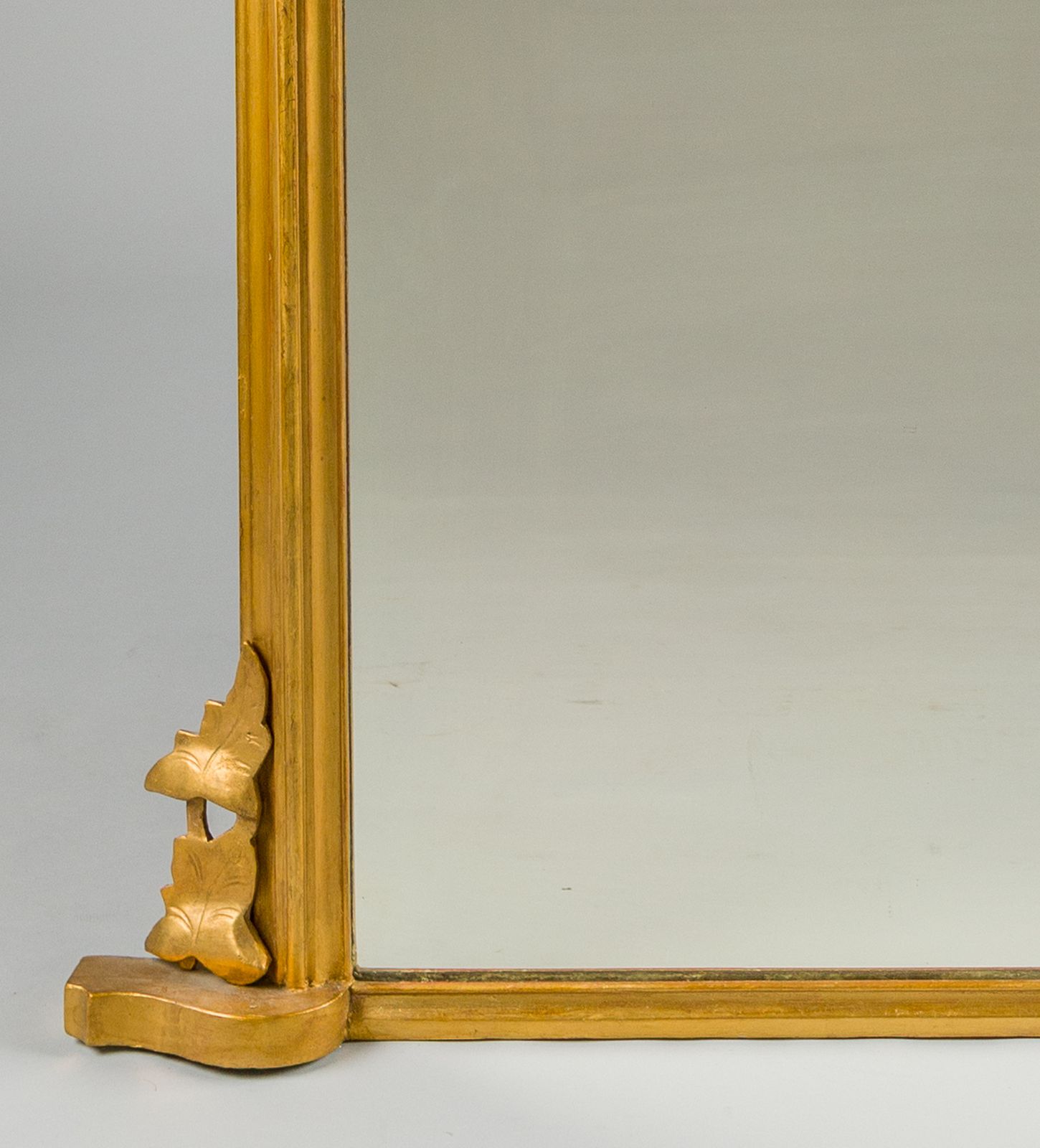 Large 19th Century English Victorian Gilt Archtop Overmantle Mirror photo furniture