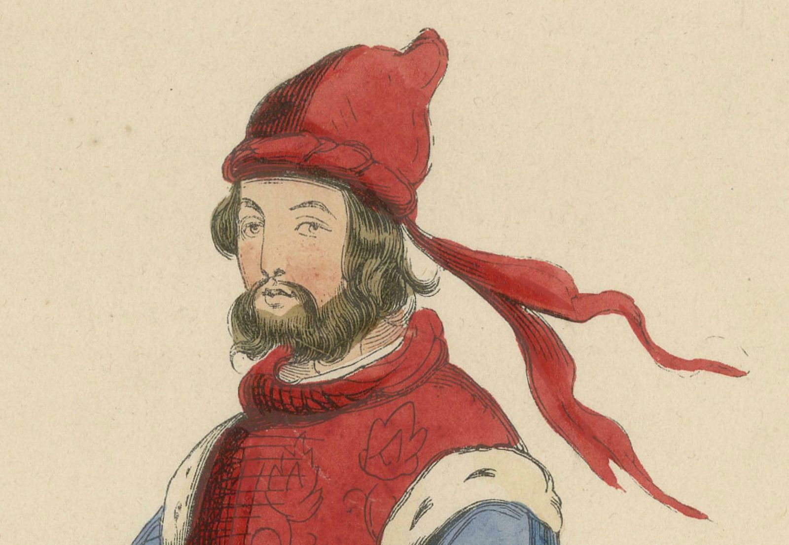 Noble Bearing: A German Gentleman In Medieval Attire, 1847 photo Art