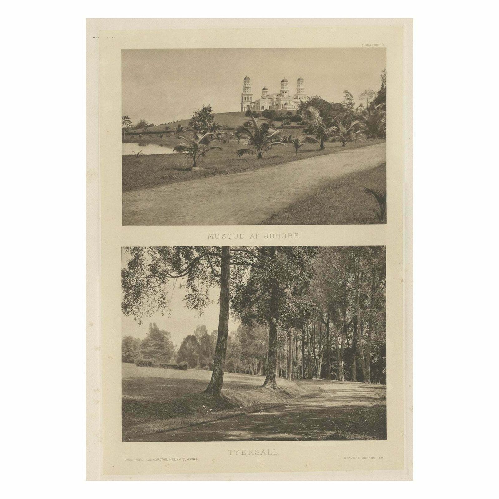 Rare Heliogravures Of Singapore And Johore, Published In 1907