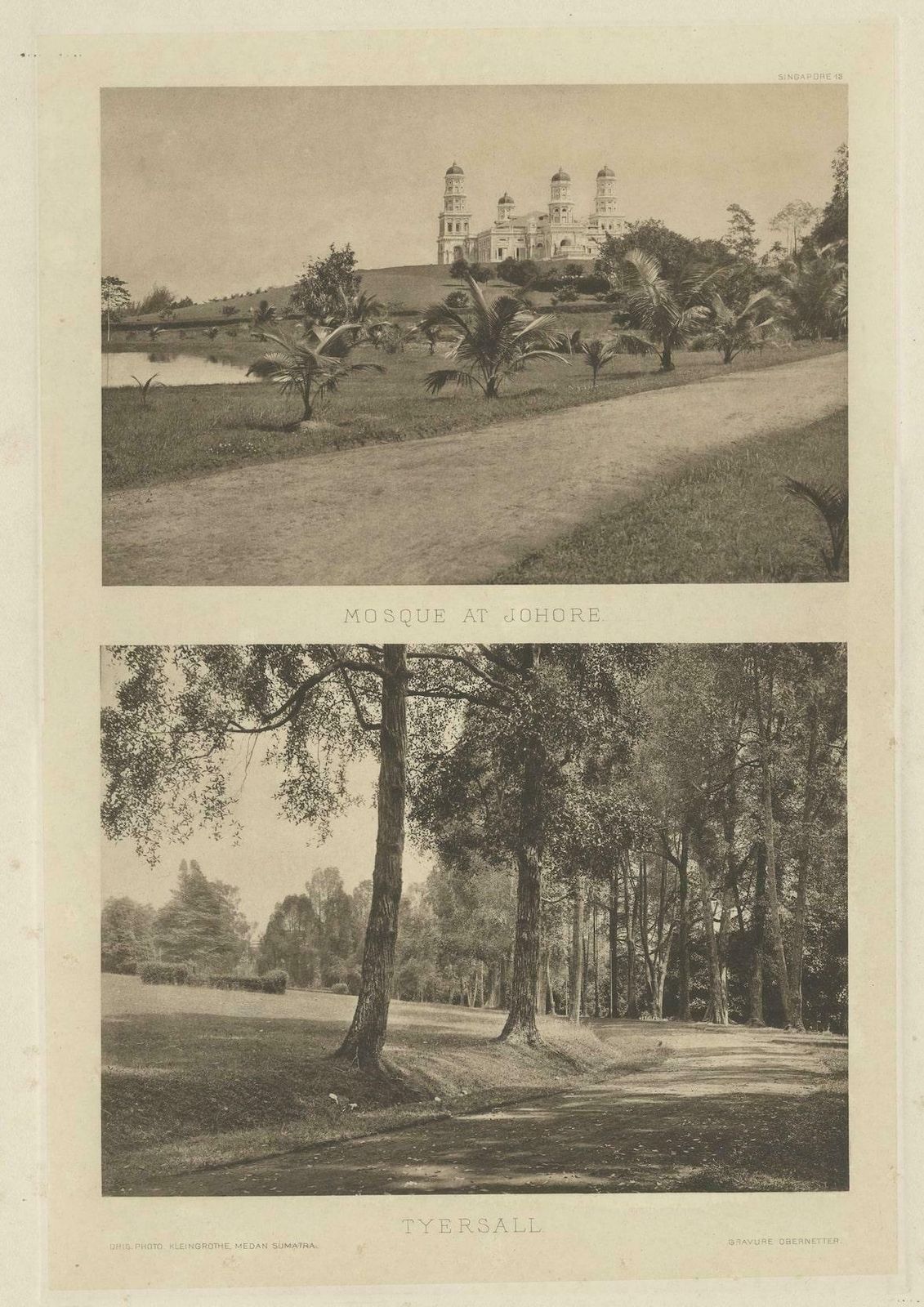 Rare Heliogravures Of Singapore And Johore, Published In 1907 photo 927.0