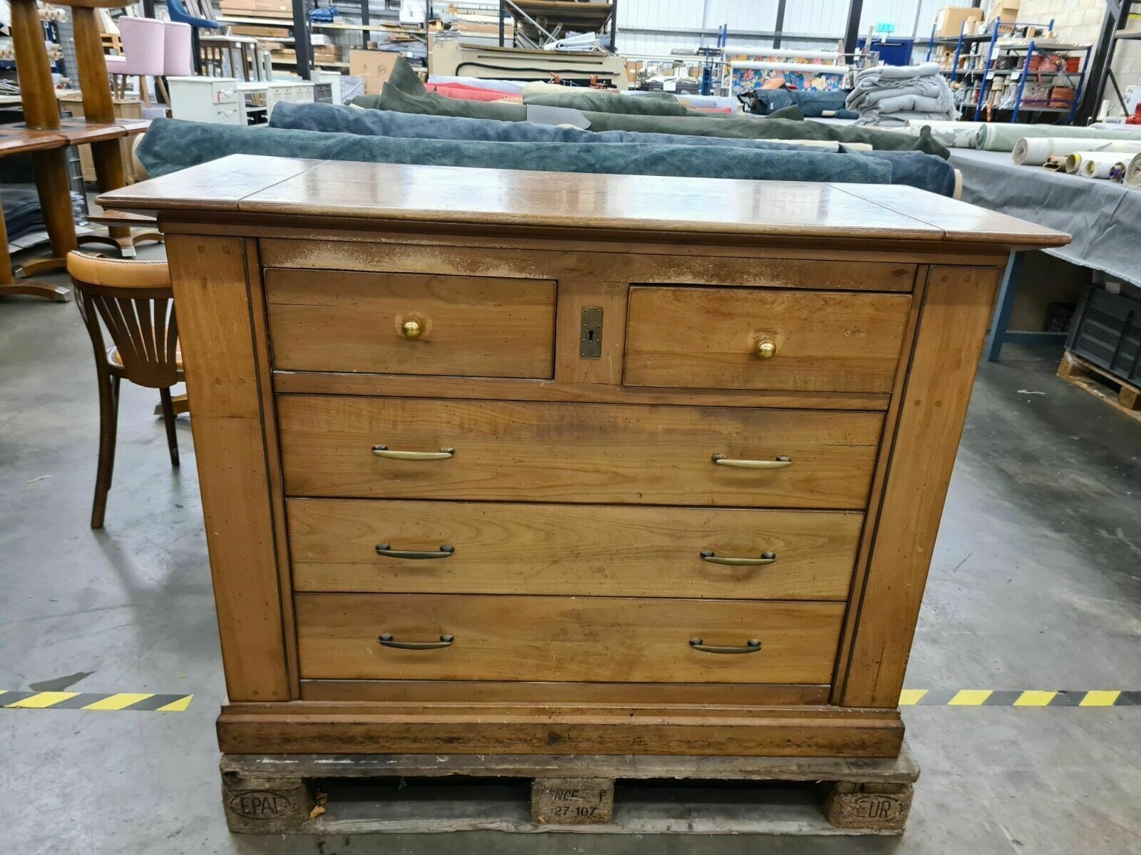 French Dresser/Chest Of Drawers Five Drawers Hardwood