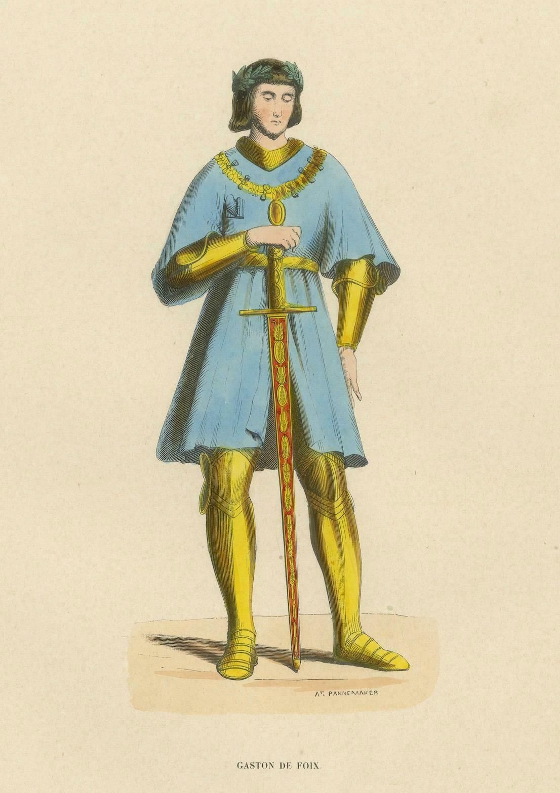 Noble Bearing: Gaston De Foix As Illustrated In 'Costume Du Moyen âge', 1847 photo 185.0